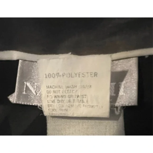 Vintage Natori Vintage Black & White Striped Short Sheer Summer Robe M - Picture 8 of 8